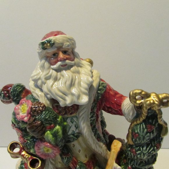 Fitz and Floyd Santa shape teapot with Christmas tree and toys - Picture 2 of 10